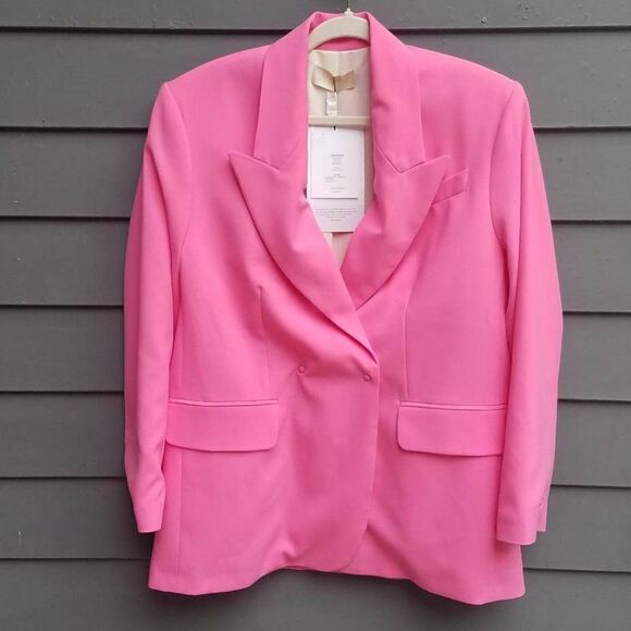 NWT AGGI Ramona Oversize Silk Blend Designer Barbiecore Blazer size 40 (Large)